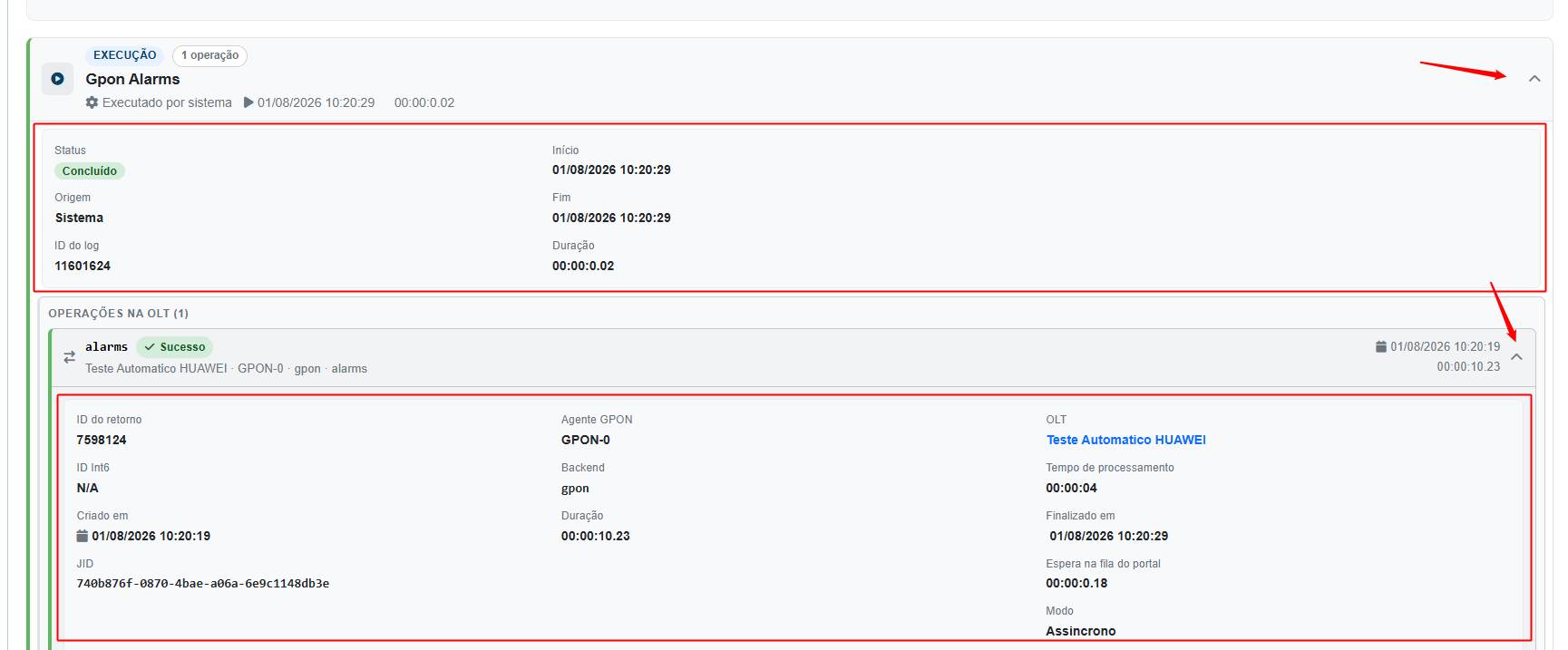 OLT Logs - Details