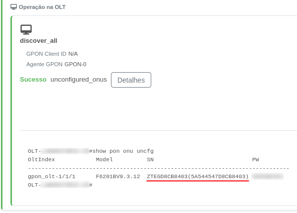 Logs - OLT Operations
